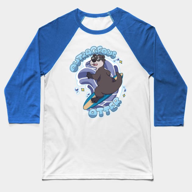 Outrageous Otter Baseball T-Shirt by goccart